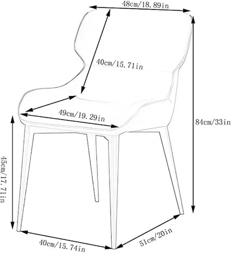 Vista 3 de LICOME Modern Dining Chairs Set of 6 Water Proof PU Leather Side Chairs with Carbon Steel Frame Kitchen Living Room Lounge Counter Chairs(Beige)