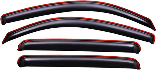 Vista 5 de Lightronic WV194056 - Protector de lluvia deflector de ventana lateral en canal, humo oscuro, juego de 4 piezas, se adapta a Toyota Tacoma 2005-2015