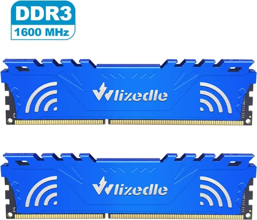 Vista 2 de DDR3 RAM 4GB 1600MHz CL11 UDIMM, módulo de memoria para PC de escritorio PC3-12800 de 240 pines 1.5V 2Rx8 de doble rango sin búfer no ECC para PC