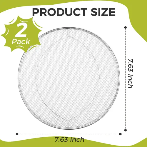 Vista 7 de Paquete de 2 protectores contra salpicaduras, protector contra salpicaduras de acero inoxidable, pantalla de repuesto desmontable reutilizable