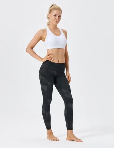 Vista 6 de FITTIN - Brasier deportivo con espalda cruzada para mujer soporte acolchado de alto impacto sin costuras para yoga gimnasio entrenamiento y Fitness