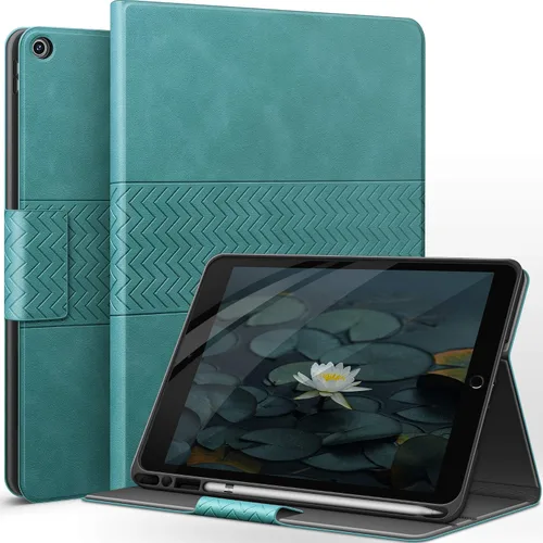 Vista 11 de auaua - Funda para iPad de 9ª, 8ª, 7ª generación de 10,2 pulgadas, color Marrón