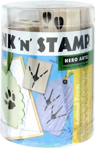 Vista 2 de Hero Arts LL376 Ink 'n' Stamp Juegos de madera, estampados de animales
