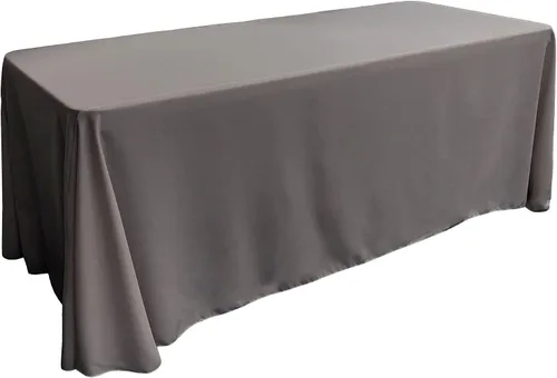 Vista 167 de LA Linen Mantel rectangular lavable de popelín de poliéster, resistente a las manchas y a las arrugas, cubierta de mesa 60x84, mantel de tela