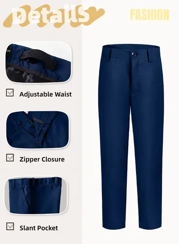 Vista 5 de Yanlu Esmóquines para Niños Trajes Formales para Niños Pequeños Conjunto Azul Negro Corte Slim para Bodas