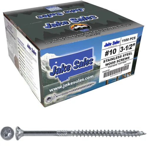 Vista 232 de 8 x 1 revestimiento exterior recubierto de bronce, tornillo de madera multiusos compatible con ACQ, cabeza plana Torx/Star Drive de 1 libra, 288