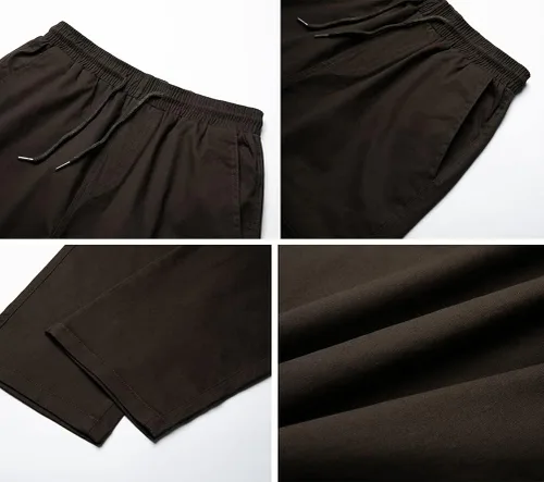 Vista 5 de THWEI Pantalones cargo para hombre, estilo casual, con cordón, atléticos, para deportes al aire libre