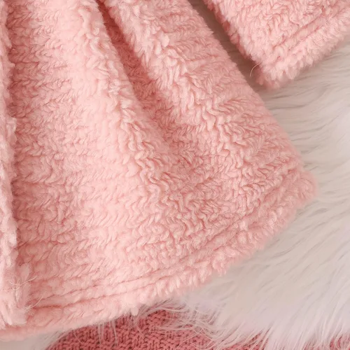 Vista 7 de Mubineo Ropa de otoño e invierno para bebé niña pequeña, gabardina de forro polar de princesa, abrigo para niños