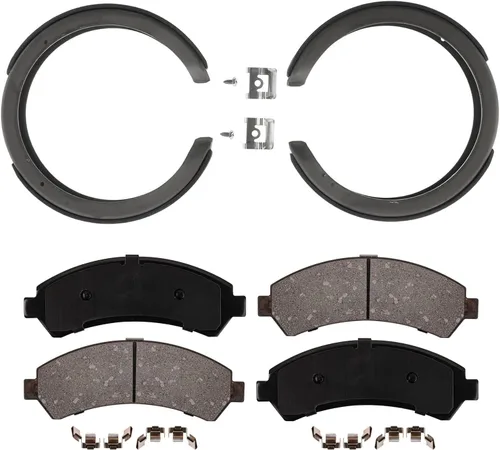 Vista 34 de Detroit Axle – Pinza de freno del lado del pasajero trasero + pastillas de freno de reemplazo para Silverado Sierra 1500 Tahoe Yukon Astro Deville