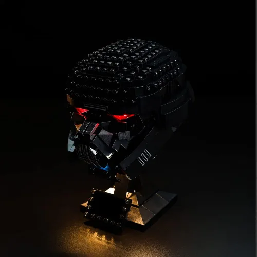 Vista 9 de Kyglaring Kit de iluminación LED diseñado para Lego Star Wars Dark Trooper Helmet 75343 Kit de construcción modelo, sin juego de Lego