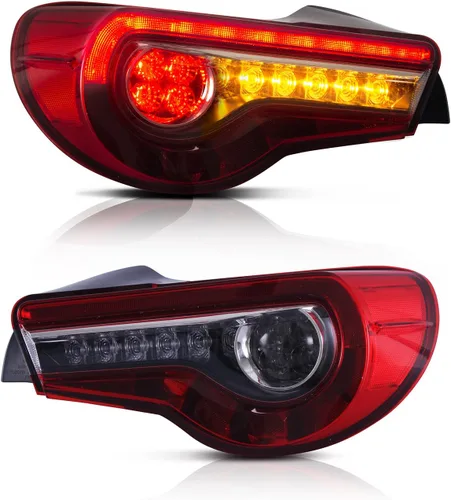 Vista 10 de VLAND Conjunto de luces traseras para Toyota GT86 2012-2020, BRZ 2013-2018, FRS 2012-2016 con señal de giro, luz LED DRL, enchufar y usar
