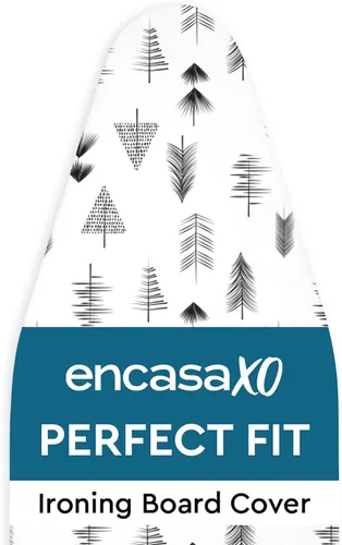 Vista 27 de Encasa XO Funda para tabla de planchar y almohadilla 42"x14" - Acolchado grueso de fieltro de 3mm, ajuste con cordón y bloqueo, fácil de colocar