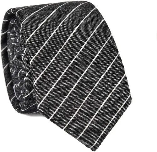 Vista 13 de JESLANG Corbata de algodón y lino de 2.56 pulgadas para hombre, perfecta para ocasiones formales e informales