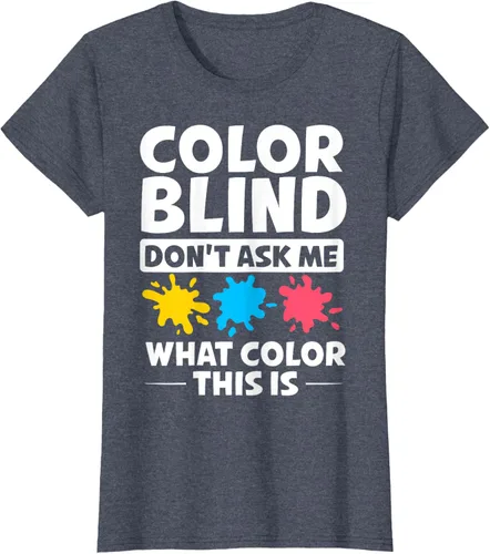 Vista 12 de Color Blind Camiseta Test Funny Glasses Visions, Negro