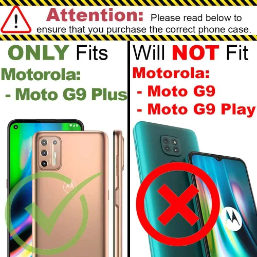 Vista 2 de Funda protectora para Moto G9 Plus, con protector de pantalla integrado, resistente grado militar, con clip para cinturón y soporte (camuflaje)