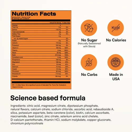 Vista 51 de KEY NUTRIENTS Electrolitos en polvo sin azúcar, limonada de maracuyá con 6 electrolitos y minerales, fibra prebiótica y polvos de hidratación