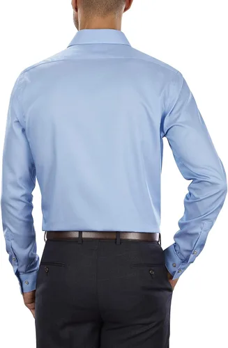 Vista 2 de Calvin Klein Men's Dress Shirt Slim Fit Non-iron Herringbone