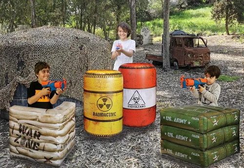 Vista 5 de Combat Battlefield compatible con etiqueta láser, pistola de agua, pistola de dardos, perfecto para actividades de cumpleaños de niños y niñas