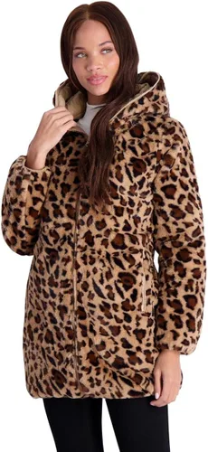 Vista 2 de Jessica Simpson Acolchado reversible para mujer con piel de leopardo sintético