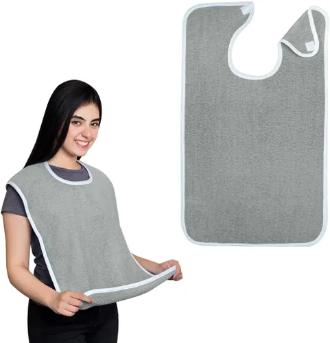 Vista 8 de Avalon Towels Adult Bibs for Women 100% Cotton Bib for Adults for Eating - Terry Cloth Adult Bibs for Men Clothing Protectors