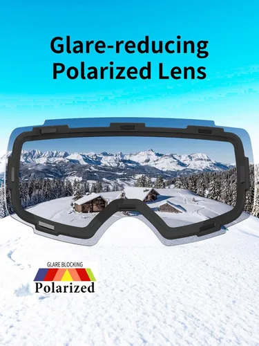 Vista 5 de COPOZZ S1 - Juego de gafas para esquiar polarizadas, magnéticas, para snowboard, OTG UV400