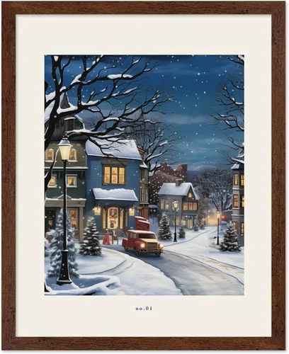 Vista 41 de Poster Master A Holly Jolly - Póster navideño, arte de invierno, diseño de pared moderno, regalo para hombres y mujeres, gran decoración para sala