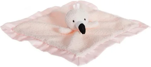 Vista 5 de Apricot Lamb Manta de seguridad de animales de peluche con diseño de pájaro flamenco, manta de personaje para guardería, de lujo, para acurrucarse