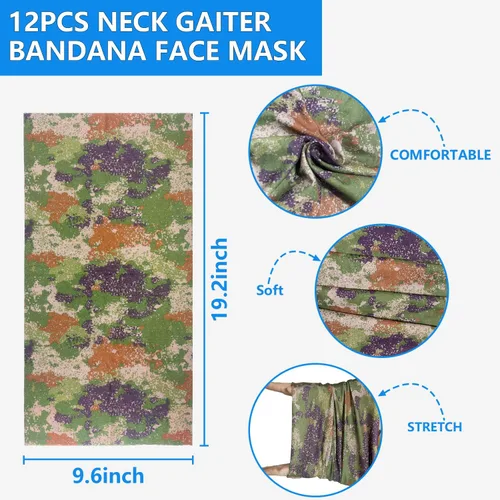 Vista 3 de 12 polainas refrescantes para el cuello para hombres y mujeres, transpirables, protección solar, bandanas para el cuello