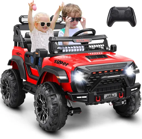 Vista 8 de Hikole Juguetes de paseo de 24 V para niños grandes de 3 a 8, coche Negro1