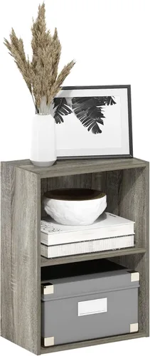 Vista 53 de Furinno LUDER - Estantería de libros, estantería moderna de 2 niveles, estantería abierta de 9 x 16 x 21, para sala de estar, dormitorio, oficina