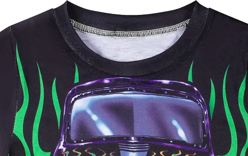 Vista 4 de Conjunto de pantalones de Monster Cars para niños pequeños, camiseta de manga corta para niños, 2 piezas, ropa de juego de 2 a 7 años