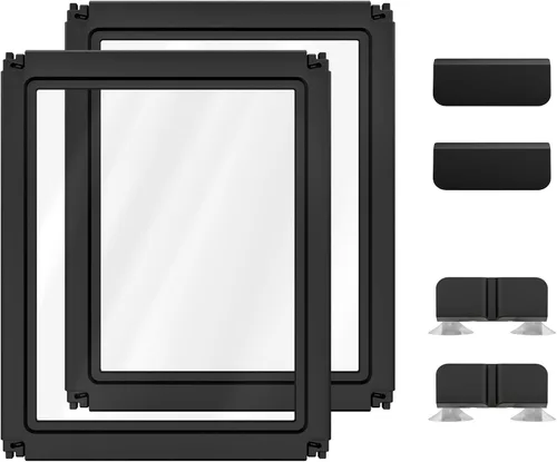 Vista 31 de FXW AuraSpace - Cerca acrílica para perros pequeños, para interiores, 24 pulgadas, 2 paneles, incluye 1 puerta y 1 panel, color negro