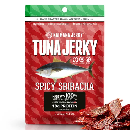 Vista 12 de Kaimana Ahi Atún Jerky, chile hawaiano, 2 onzas, capturado en la naturaleza, alto en Omega 3, totalmente natural, fabricado en los Estados Unidos
