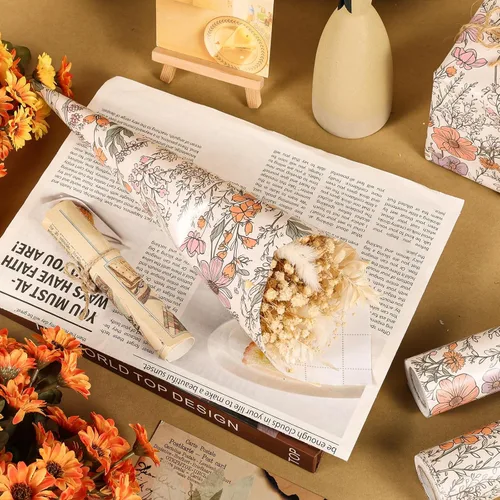 Vista 7 de Ywdbzjhs 1 rollo de papel de regalo de flores silvestres, 17 pulgadas x 33 pies, papel de regalo floral de jardín de flores silvestres