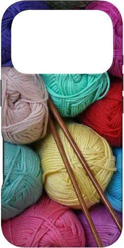 Vista 30 de Knitting and Crochet Colorful Yarn Photo Knitting Needles Case for iPhone 17