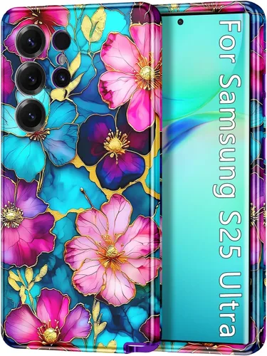Vista 13 de Btscase para Samsung Galaxy S25, [Probado contra caídas de grado militar] Funda protectora de diseño de patrón de mármol, resistente, delgada