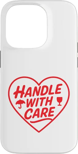 Vista 17 de Handle with Care - Cute Heart Warning Design Case for iPhone 17