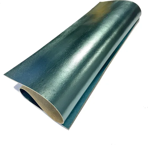 Vista 23 de Piel de cordero metálica azul claro real: material de cuero genuino brillante para costura, manualidades y fabricación de joyas