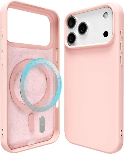 Vista 158 de oakxco Funda de silicona para iPhone 12 Pro Max, magnética, compatible con carga inalámbrica Magsafe, cubierta protectora de goma suave y delgada