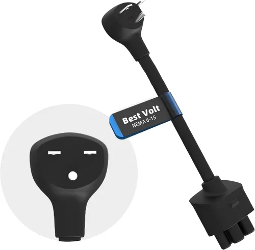 Vista 7 de Adaptador premium para cargador móvil Tesla Gen 2 Conecte a una toma de corriente de 240 V Carga de 12 amperios 10 pulgadas de longitud