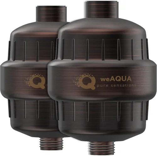 Vista 9 de WeAQUA Filtros de Ducha de Servicio Pesado Familiar Paquete de 2 – 99% de Eliminación para Agua Dura, Cloro, Fluoruro, Metales Pesados, Micro-vida
