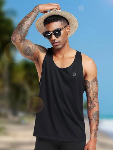 Vista 31 de NELEUS Camiseta sin mangas para hombre para entrenamiento, correr, gimnasio, atlética