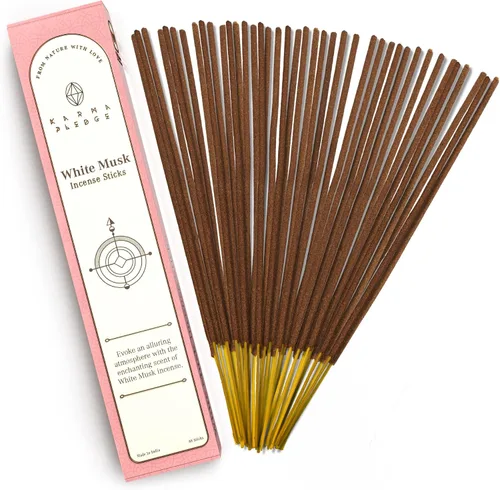 Vista 26 de Bakhoor - Varitas de incienso orgánicas sumergidas a mano, 100 varillas con hierbas naturales e ingredientes aromáticos, tiempo de combustión de 45