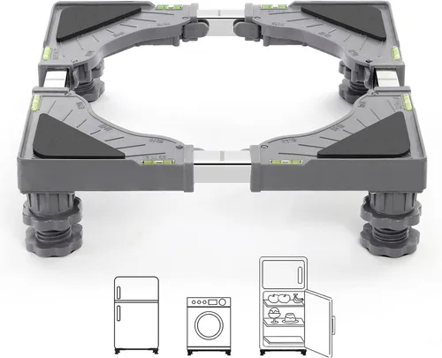 Vista 10 de Nefish Mini soporte universal para nevera, base elevada, ajustable, con 4 pies fuertes, para lavadora, pedestal, bases multifuncionales