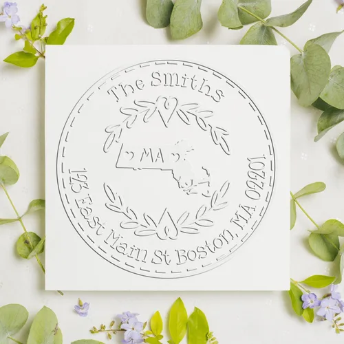 Vista 44 de Alabama State Wreath - Sello de sello de dirección personalizado para invitaciones de fiesta, tarjetas de vacaciones y decoración del hogar Sello