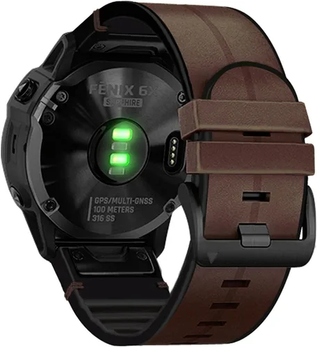 Vista 9 de Abanen Correa de reloj para Garmin epix Pro de 2.008 in, Fenix 8 de 2.008 in, Instinct 3 de 1.77 pulgadas, correa híbrida de silicona suave de Negro