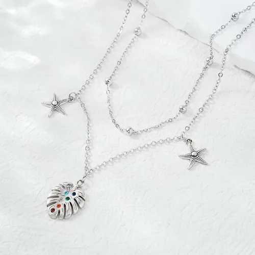 Vista 60 de CHIC & ARTSY Tobilleras delicadas de plata de ley S925 para verano, pulsera de tobillo ajustable multicapa para playa, joyería de pie para mujer