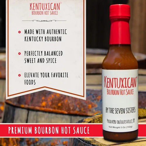 Vista 2 de Kentuxican Salsa picante Bourbon - Salsa picante mexicana prémium hecha con auténtico bourbon de Kentucky, habanero, Carolina Reaper, Chile