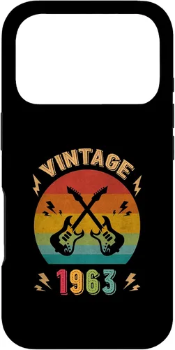 Vista 30 de Vintage 1963 Birthday Guitar Player 63th Guitarist Birthday Case for iPhone 17