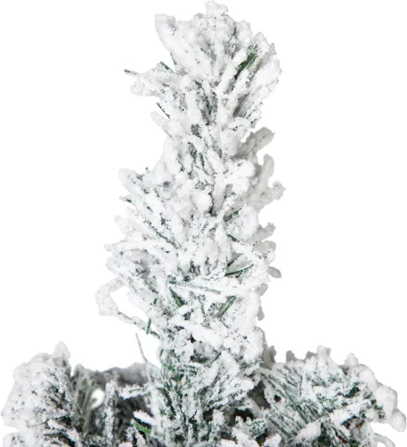 Vista 7 de Northlight Árbol de Navidad artificial con lápiz de pino verde tradicional flocado sin luz, 6 x 20 pulgadas